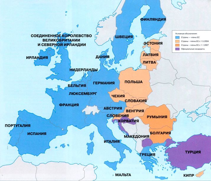 Евросоюз (ЕС): расшифровка, страны, история, текущее положение